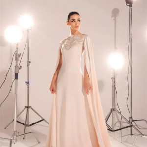 Customized Classic Modern Style Formal Evening High Collar A-line Beadings Bespoke Occasion  Prom Dresses