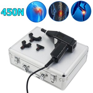 Spine ElectricChiropractic Adjusting Tool 4 Heads Chiropractic Gun Correction Massager Impulse adjuster 450N
