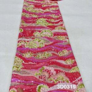 African Sequins Lace Fabric 2024 High Quality Lace Groom Embroidery Beaded Mesh Fabric 5 Yards For Women Wedding Party Dresses