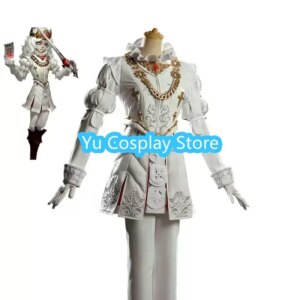 Yu-Cosplay Game Identity V Photographer Joseph Desaulniers Cosplay Costume White Gothic Suit Halloween Uniforms Anime Clothing
