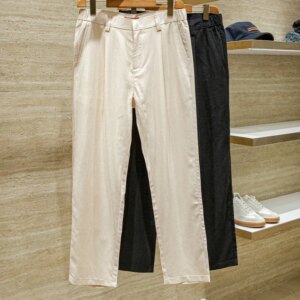 Tencel Lyocell Linen Blended Spring and Summer Thin Men’s Cool Breathable Casual Pants