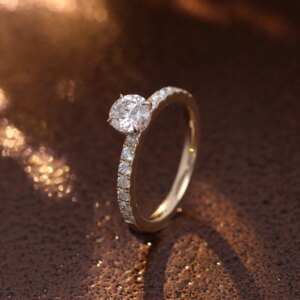 Provence Wedding Rings 10K14K18KGold D/VS1 IGI Lab Grown Diamonds Rings for Women Engagement Classic Finger Personalized Custom