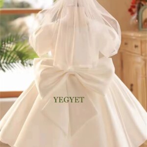 CustomizedWhite A-Line Princess Dress Layers Tulle Lace Flower Girl Wedding Party Gown Baby Girl Birthday Dress First Communion