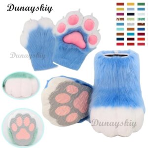 Fursuit Cosplay Paw Shoes Suit Furry Fursuit Cosplay Rubbit Cat Boots Cute Fluffy Animal Manga Party Wearable Costume New Kig