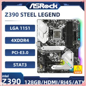 Asrock Z390 Steel Legend Motherboard  LGA 1151 intel Z390 Motherboard 2×M.2 ATX support 8700 9400F 9600 8400 8300 9900 cpu DDR4