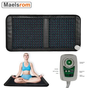 PEMP Massage Cushion Magnetic Therapy Mat Amethyst Crystal With Infrared Heat Energy Stone Back Relieve Fatigue Pain Body Relax