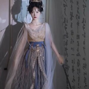 Exotic Western Region Princess Hanfu Goddess Suit JSK Skirt Set Girl Flying Sky Dress Dance Costume Ancient Costume Han Costume