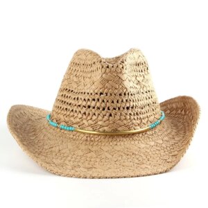 Comfortable and breathable casual outdoor large eaves cowboy grass hat