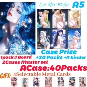 New A5 Size Goddess Card Lin Zhu Board Hobby Waifu Board Genshin Collection Doujin Hutao Ganyu Rare Card Toy Gift