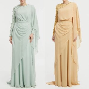 Customized Chiffon Sequined Quinceanera Sheath Jewel Bespoke Occasion Gown Long Dresses