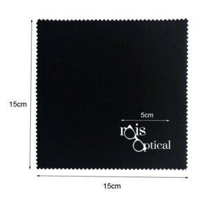 200 PCS 15*15cm Soft Black Glasses Cloth Cleaning Cloths Printed With White Logo Custom Logo