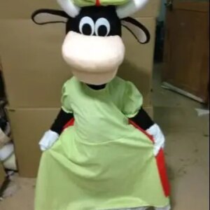 New Adult Cute Girl Cow Party Mascot Costume Christmas Fancy Dress Halloween Mascot Costume Free Ship
