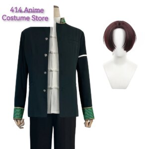 Wind Breaker Anime Hayato Suo Cosplay Costume Wig Uniform Green Jacket Black Pants White Kung Fu Shirt Earings Eyepatch