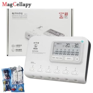 6-Channel Output Microcurrent Pulse Massager Electroacupuncture Therapy Unit Muscle Stimulator TENS Relieves Muscle Pain