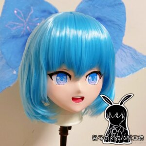 (RB28068)Customize Full Head Quality Handmade Female/Girl Resin Japanese Anime Cartoon Character Kig Cosplay Kigurumi Mask