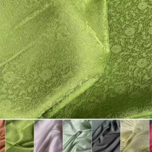 Dark silk jacquard heavy crepe material cheongsam Hanfu woven gold multi-colored fabric