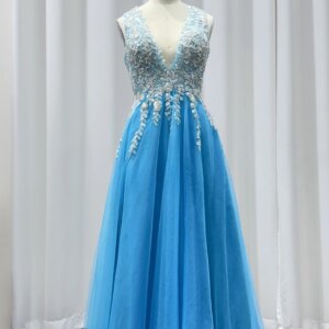 Gorgeous Sparkly Shinning Beads Crystals Chiffon Evening Dress with Side Slit Robe de Soiree Customized V Neck A Line Long Gowns