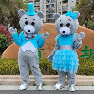 Couple Bear Cartoon Doll Costume Men’s and Women’s Walking Performance Costume Props