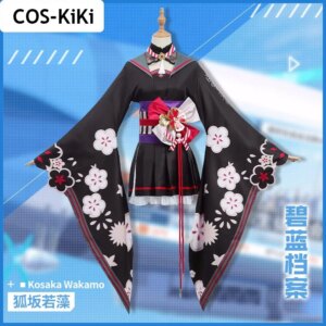 COS-KiKi Blue Archive Kosaka Wakamo Game Suit Cosplay Costume Lovely Kimono Uniform Halloween Carnival Party Role Play Outfit