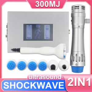 300MJ Shockwave Therapy Machine ED Treatment Pain Relief Ultrasound Device 2In1 Shock Wave Body Relax Massage Equipment