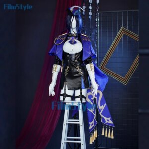 Clarinde Cosplay Costume Genshin Fontaine Impact Dress Uniform Champion Duelist Wig Has Uniform Cloak Full Set