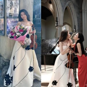 L378 Strapless Wihte and Black lace Appliques A-line Stain  فساتين السهرة vestidos de fiesta  فساتين سهره evening dress