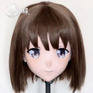 (AL43)Customize Character Crossdressing Female/Girl Resin Full/Half Head With Lock Anime Cosplay Japanese Animego Kigurumi Mask