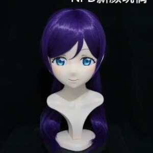 (NFD063)Customize Full Head With Lock Pretty Female/Girl Japanese Animego Character Kig Cosplay Kigurumi Mask Crossdress Doll