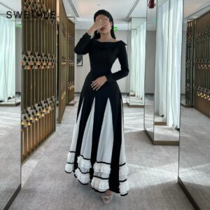 Formal Occasion Dresses Long Sleeves Zipper Up Elegant And Beautiful Dresses For Women A-Line Long Dresses For Wedding Party