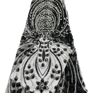 New Lace African Lace Fabric With Stones 2025 High Quality Sequins French Beaded Tulle Laces For Nigerian Wedding Dresses Sewing