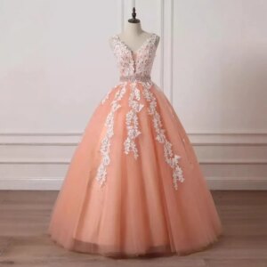 Lace Appliques Vestidos 15 Anos Vintage Ball Gown Quinceanera Dresses Lace up back Quinceanera Gown vestido de 15 quinceañeras