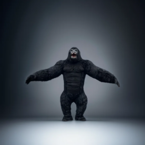 Inflatable Mascot Gorilla Costume For Birthday Party Celebration Film And Television Role-Playing Prop Costume Black King Kong