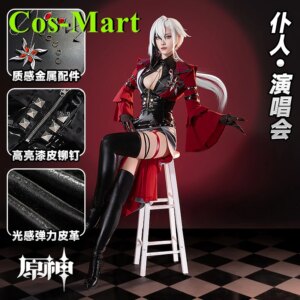 Cos-Mart Hot Game Genshin Impact Arlecchino Cosplay Costume The Knave Peruere Lovely Uniforms Activity Party Role Play Clothing