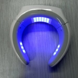 Electric Wireless Portable U Shaped Vibration Kneading and Heating Red&Blue Light Therapy Neck Cervical Massager Machine Device