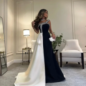 Customized Fashion High Quality Pleat Beading Sequined A-line One-shoulder Long Dresses Bespoke Occasion Dresses Modern Style