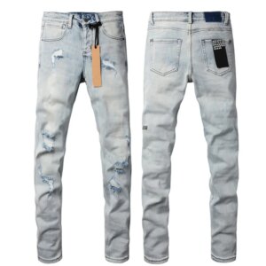 Casual Denim Pants for Men and Women Distressed Formal Style Top Quality Slim Jeans Street Boy Washed White Ripped Jeans