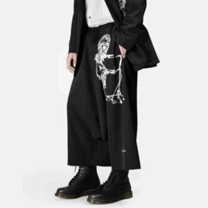 YOJI OOAK RELAXED PANTS Young musician printed wool wide-leg pants niche Tokyo show