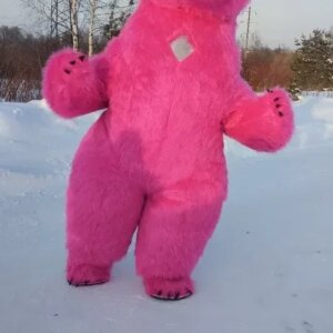 Big Inflatable Polar Bear Adult Costume Full Body Blow Up Walking Mascot Outfit for Entertainment Fancy Dress No Battery