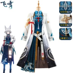 Feixiao Cosplay Game Honkai: Star Rail Costume Elegant Gorgrous Sweet Battle Uniforms Halloween Party Role Play Woman Clothes
