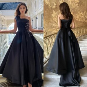 Little Daisy Customized Pleat Draped Tassel A-line One-shoulder Long Dresses Bespoke Occasion Dresses Modern Style Classic