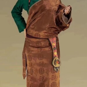 Tibetan Robe Ethnic Characteristics Long Popular High-End Fashion Casual Dance All-Match Style Warm