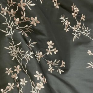 Pure silk double embroidered fabric crisp garment dress satin cheongsam