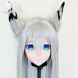 (AL318) Customize Character Crossdress Female/Girl Resin Half/Full Head With Lock Cosplay Japanese Anime Game Role Kigurumi Mask