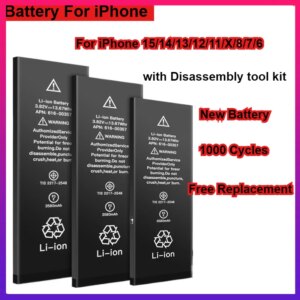 Wholesale Battery For iPhone 6S 6 7 8 Plus 5S SE X XS 11 12 13 14 15 Pro Max Mini Replacement Batteries