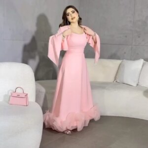 CustomizedStrapless Women Party Evening Dress Pleated Ankle Length Jacket A-Line Prom Gown New 2024