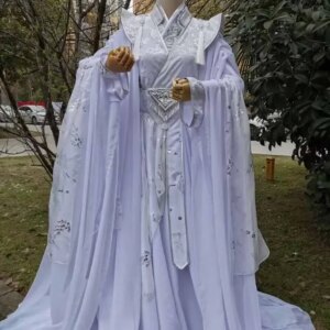 Chinese Hanfu Sets For Couples Large Oversized Carnival Master Cosplay Costume For Women&Men Customize White Outfit