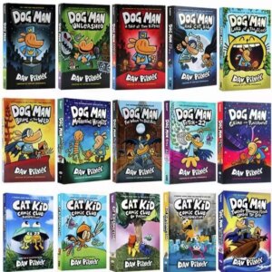 Full Set DOG MAN English Original Funny Cartoons for Kids 7-12 Years Old Children Book