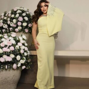 Customized Straight One-shoulder Prom Gowns Jersey Bespoke Occasion Dresses Sequined Evening Dresses فساتين سهره نسائيه فخمة