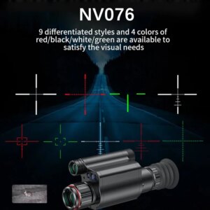 NV076 Monocular Night Vision 1000m Laser Range 450m Night Range Impact Resistant Ultralight PIP WIFI Automatic Trajectory