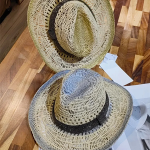 Hollow Out Female Straw Hat Spring Summer 2025 Heavy Beaded Beach Style Cap